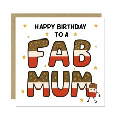 Happy Birthday Card For Mum FAB MUM CARD From Daughter Son