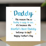 Fathers Day Card For Daddy BEST DADDY Card From Daughter Son