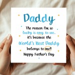 Fathers Day Card For Daddy BEST DADDY Card From Daughter Son