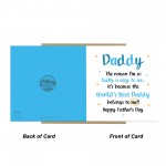 Fathers Day Card For Daddy BEST DADDY Card From Daughter Son
