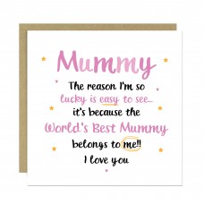 Birthday Card For Mummy BEST MUMMY Card From Daughter Son