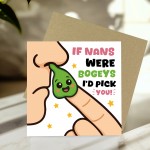 Funny NAN Card Birthday Card For Nan From Granddaughter Grandson