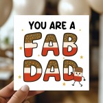You Are A FAB DAD Card Happy Birthday Card For Dad From Daughter