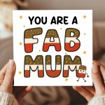 You Are A FAB MUM Card Happy Birthday Card For Mum From Daughter