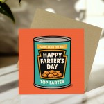 Funny Joke Cards For Dad For Fathers Day TOP FARTER Dad Card
