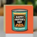 Funny Joke Cards For Dad For Fathers Day TOP FARTER Dad Card