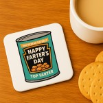 Funny Gift For Fathers Day TOP FARTER Coaster Funny Gift For Dad