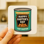 Funny Gift For Fathers Day TOP FARTER Coaster Funny Gift For Dad
