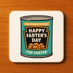 Funny Gift For Fathers Day TOP FARTER Coaster Funny Gift For Dad