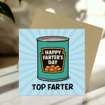 Funny Cards For Dad For Fathers Day TOP FARTER Dad Card