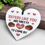 Funny Gifts For Sister Sisters Rare To Come By Heart Plaque