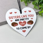 Funny Gifts For Sister Sisters Rare To Come By Heart Plaque