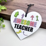 Teacher Gift Hanging Heart Thank You Gift AWESOME Teacher
