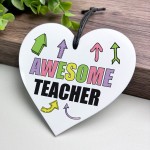 Teacher Gift Hanging Heart Thank You Gift AWESOME Teacher