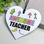 Teacher Gift Hanging Heart Thank You Gift AWESOME Teacher