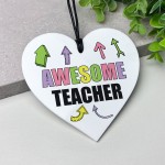 Teacher Gift Hanging Heart Thank You Gift AWESOME Teacher