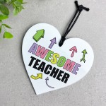 Teacher Gift Hanging Heart Thank You Gift AWESOME Teacher