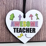 Teacher Gift Hanging Heart Thank You Gift AWESOME Teacher