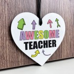 Teacher Gift Hanging Heart Thank You Gift AWESOME Teacher
