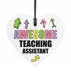Gift For Teaching Assistant AWESOME TA Hanging Plaque
