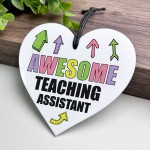 Gift For Teaching Assistant AWESOME TA Hanging Plaque