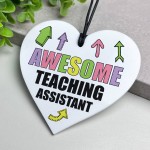 Gift For Teaching Assistant AWESOME TA Hanging Plaque