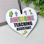 Gift For Teaching Assistant AWESOME TA Hanging Plaque