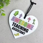 Gift For Teaching Assistant AWESOME TA Hanging Plaque