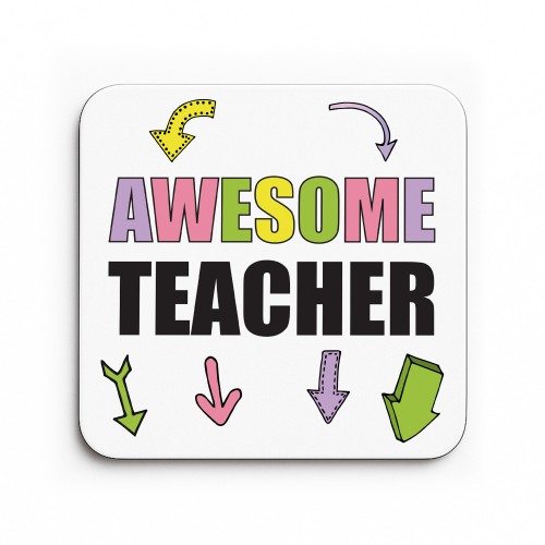 Gift For Teacher AWESOME TEACHER Coaster Teacher Appreciation