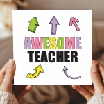 Card For Teacher AWESOME Teacher Card Teacher Appreciation Card