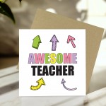 Card For Teacher AWESOME Teacher Card Teacher Appreciation Card