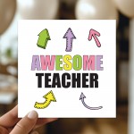 Card For Teacher AWESOME Teacher Card Teacher Appreciation Card