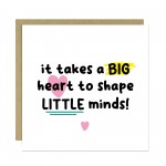 Thank You Card For Teacher With Kraft Envelope Big Heart Thank You Card For Teacher With Kraft Envelope Big Heart