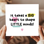 Thank You Card For Teacher With Kraft Envelope Big Heart Thank You Card For Teacher With Kraft Envelope Big Heart