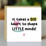 Thank You Card For Teacher With Kraft Envelope Big Heart Thank You Card For Teacher With Kraft Envelope Big Heart