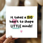 Thank You Card For Teacher With Kraft Envelope Big Heart Thank You Card For Teacher With Kraft Envelope Big Heart