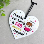 Nursery Teacher Gift Hanging Heart Thank You Gift FAB Teacher