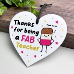 Teacher Gift Hanging Heart Thank You Gift FAB Teacher Present