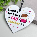 Teacher Gift Hanging Heart Thank You Gift FAB Teacher Present