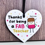 Teacher Gift Hanging Heart Thank You Gift FAB Teacher Present