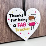 Teacher Gift Hanging Heart Thank You Gift FAB Teacher Present