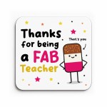 Teacher Coaster Thank You Gift FAB Teacher Appreciation Gift
