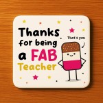 Teacher Coaster Thank You Gift FAB Teacher Appreciation Gift