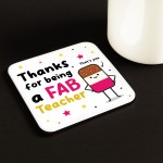 Teacher Coaster Thank You Gift FAB Teacher Appreciation Gift