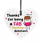 Teaching Assistant Gift Hanging Heart Thank You Gift FAB TA