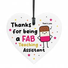 Teaching Assistant Gift Hanging Heart Thank You Gift FAB TA