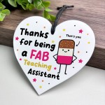 Teaching Assistant Gift Hanging Heart Thank You Gift FAB TA