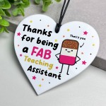 Teaching Assistant Gift Hanging Heart Thank You Gift FAB TA