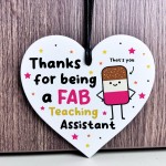 Teaching Assistant Gift Hanging Heart Thank You Gift FAB TA