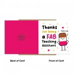 Teaching Assistant Thank You Card FAB TA Card Kraft Envelope